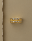 Alliance double jonc or et diamants|Années 1980
