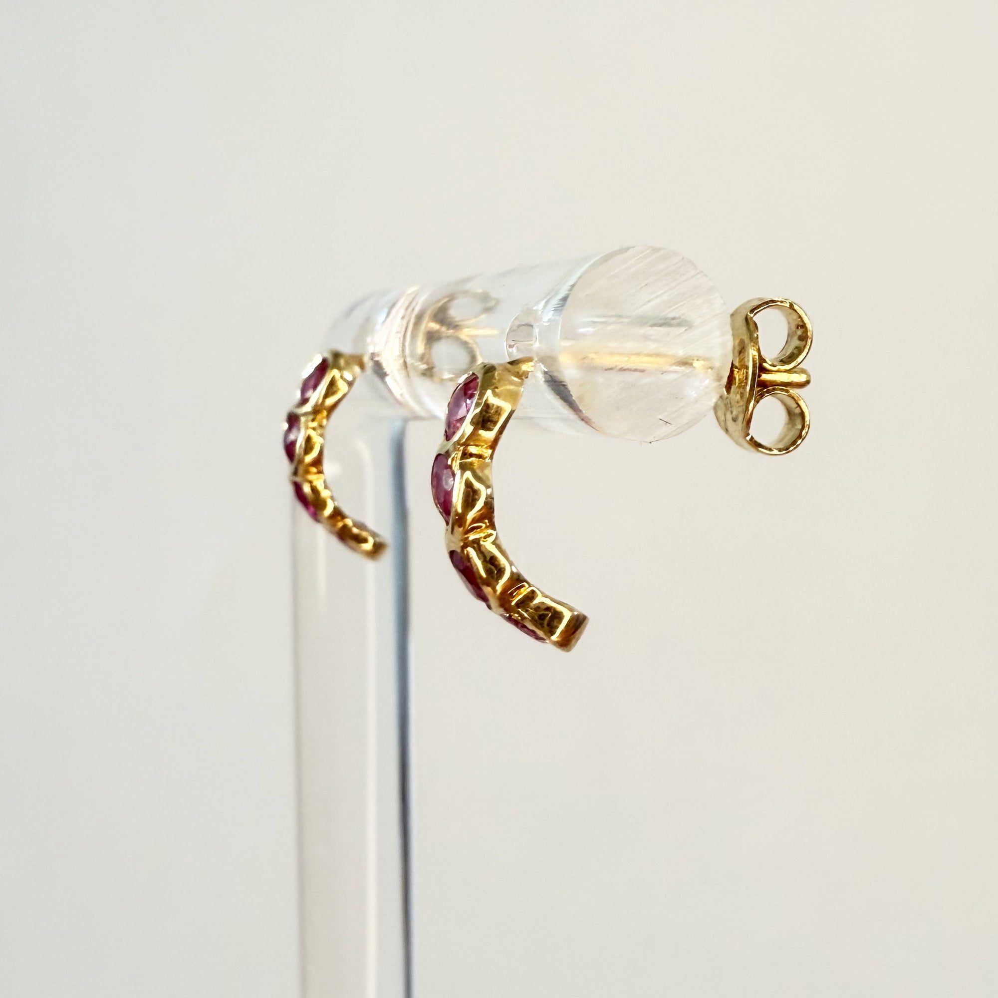 Boucles d’oreilles n°19|Or et rubis