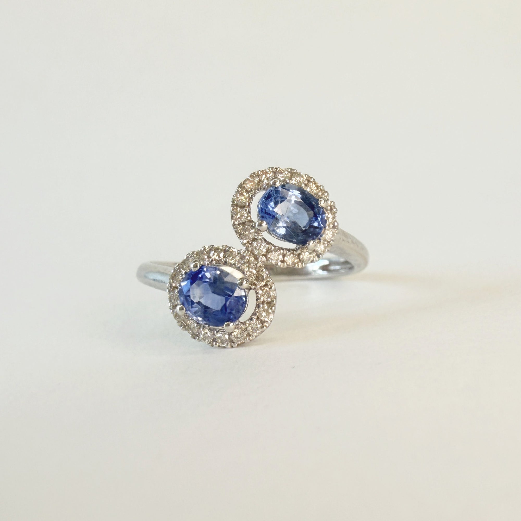 Bague n°71|Toi & Moi saphirs