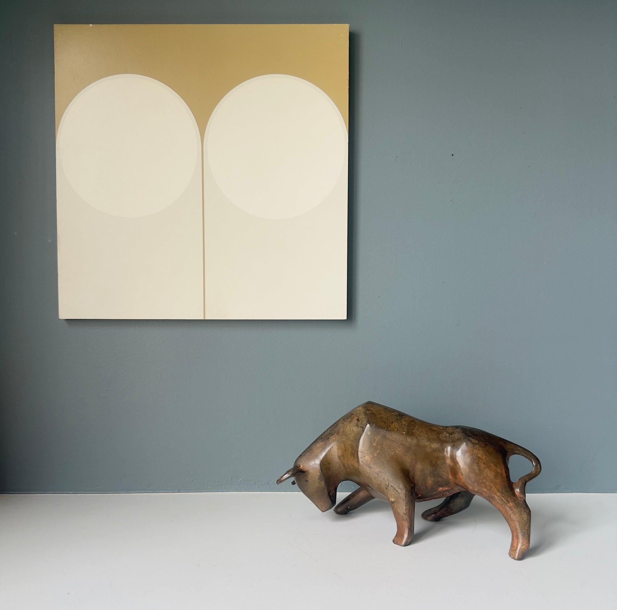 Sculpture n°28|Taureau en bronze