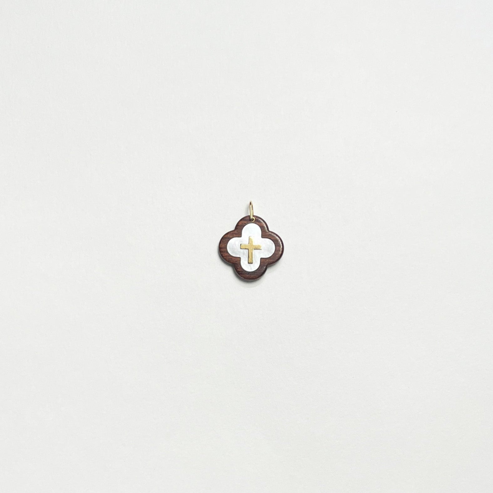 Pendentif n°59|Croix or et nacre