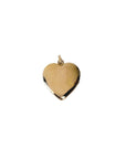 Pendentif cœur porte-photo en or jaune 18 carats avec trois rubis et trois perles, début du XXe siècle