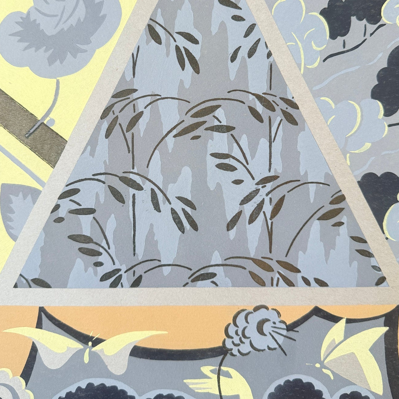 Gouache Art déco de Jacques Camus,  réalisé dans les années 1920 et édité par A. Calavas à Paris, œuvre colorée emblématique de l’Art déco, idéale pour collectionneur ou décoration d’intérieur raffinée.