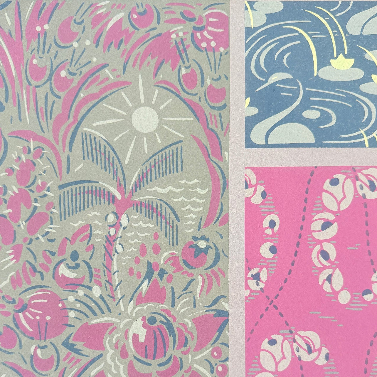 Gouache Art déco de Jacques Camus,  réalisé dans les années 1920 et édité par A. Calavas à Paris, œuvre colorée emblématique de l’Art déco, idéale pour collectionneur ou décoration d’intérieur raffinée.