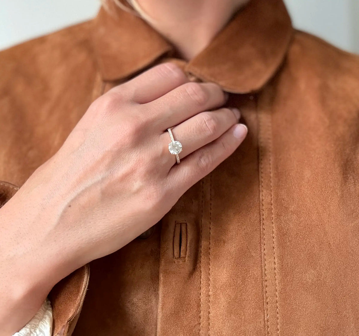 Bague solitaire diamant 1.5 carat｜Travail contemporain