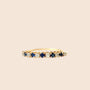 Demi-alliance n°127 ｜Or, saphirs et diamants