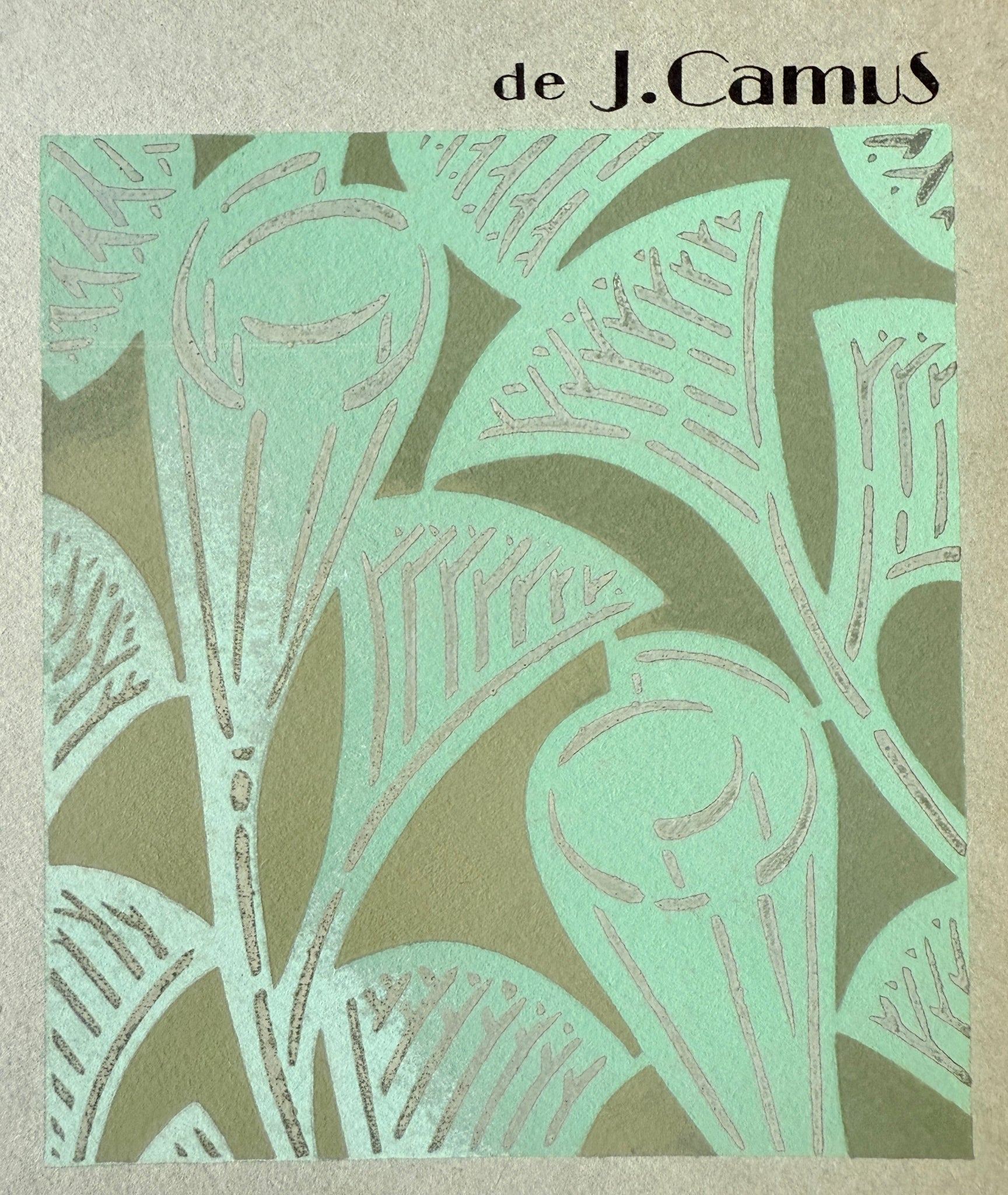 Gouache Art déco de Jacques Camus,  réalisé dans les années 1920 et édité par A. Calavas à Paris, œuvre colorée emblématique de l’Art déco, idéale pour collectionneur ou décoration d’intérieur raffinée.