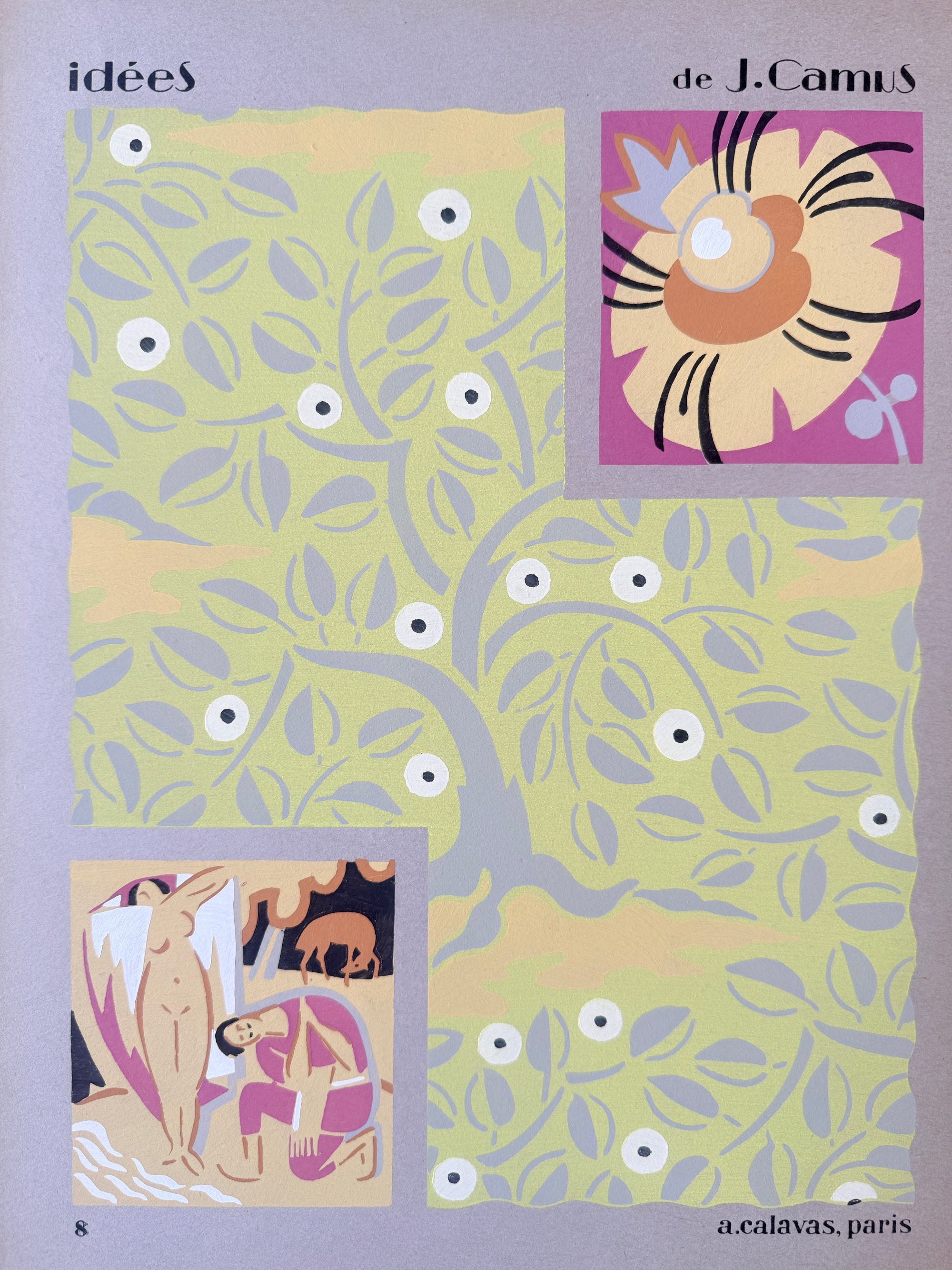 Gouache jacques camus en couleur 