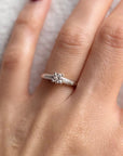 Bague Mauboussin « Tu es le sel de ma vie » en or blanc 18 carats, solitaire diamant de 0,25 carat