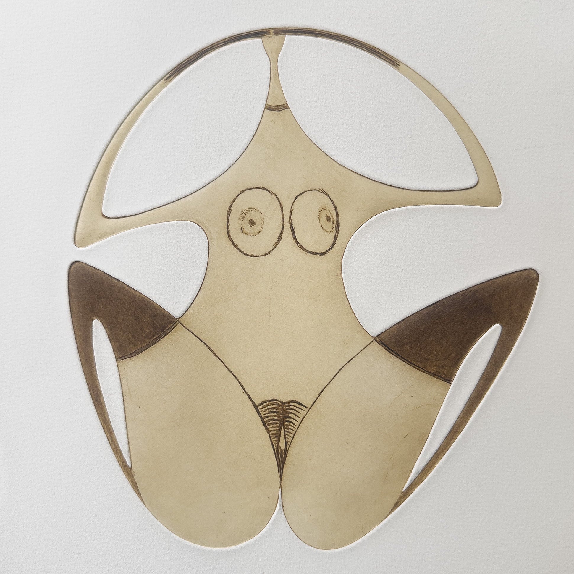 Femme grenouille de Philippe Hiquily. Estampe numérotée 30/50 et signée. Pour les amateurs d'art. 