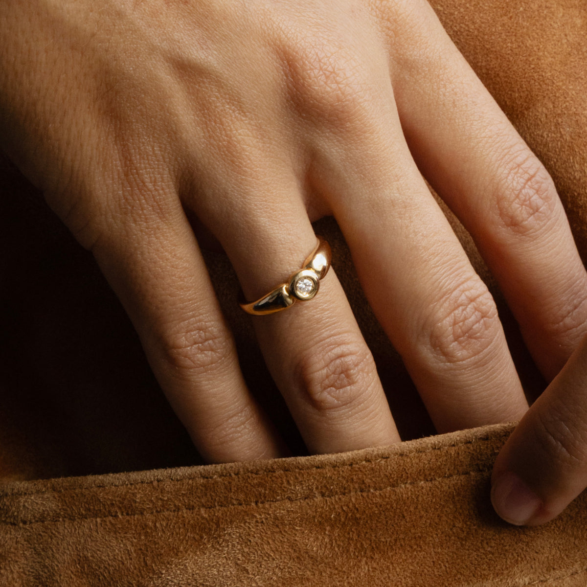 Solitaire or et diamant｜Fin du XXe siècle
