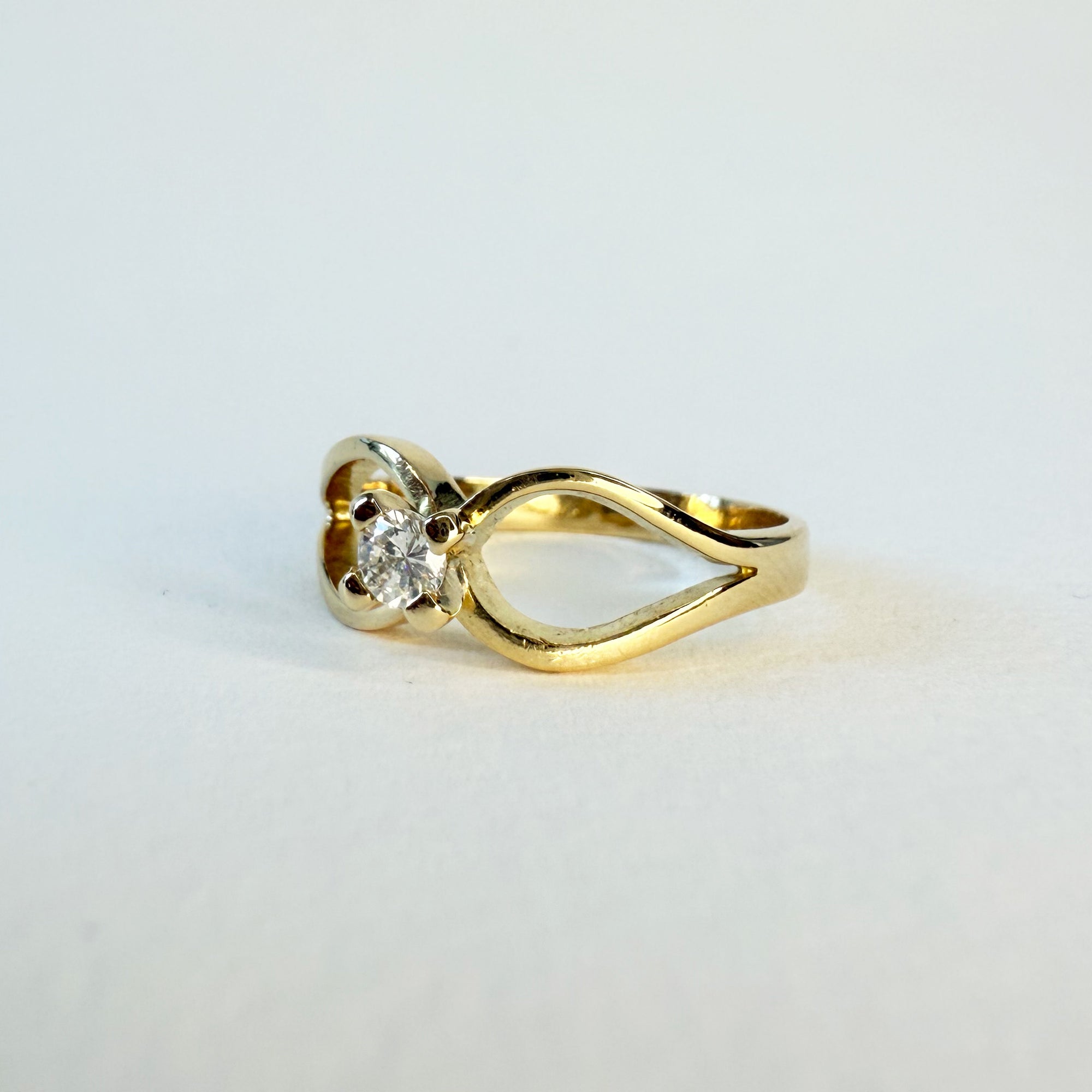 bague en or et diamant vintage