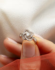 Bague fleur or blanc et diamants｜Fin du XXe siècle