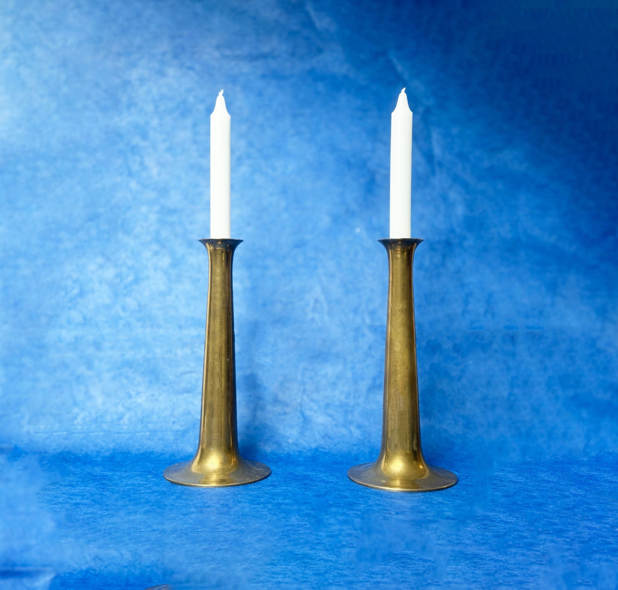 Bougeoirs en laiton Hans Bølling, design danois vintage XXe siècle