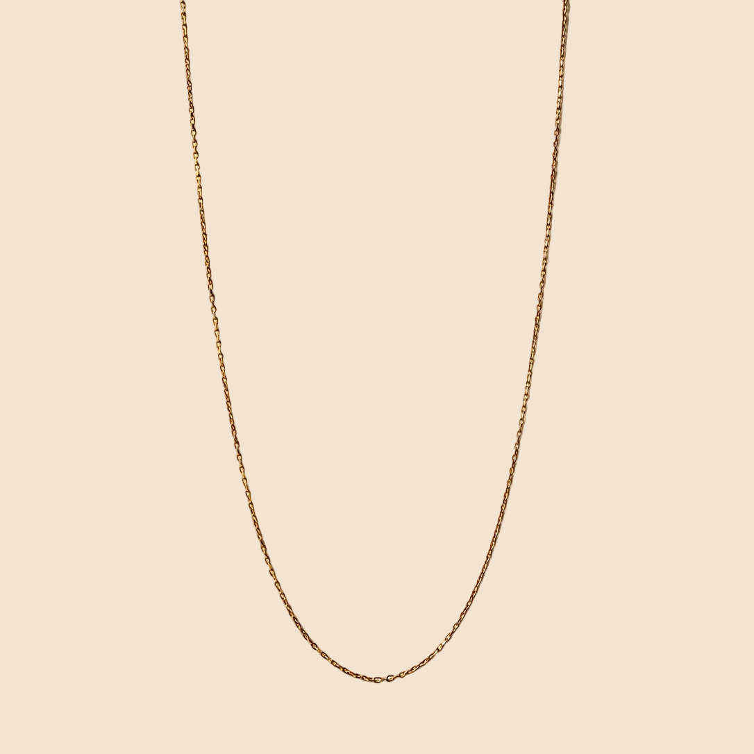 Chaine vintage en or jaune à maille forcat  18 carat