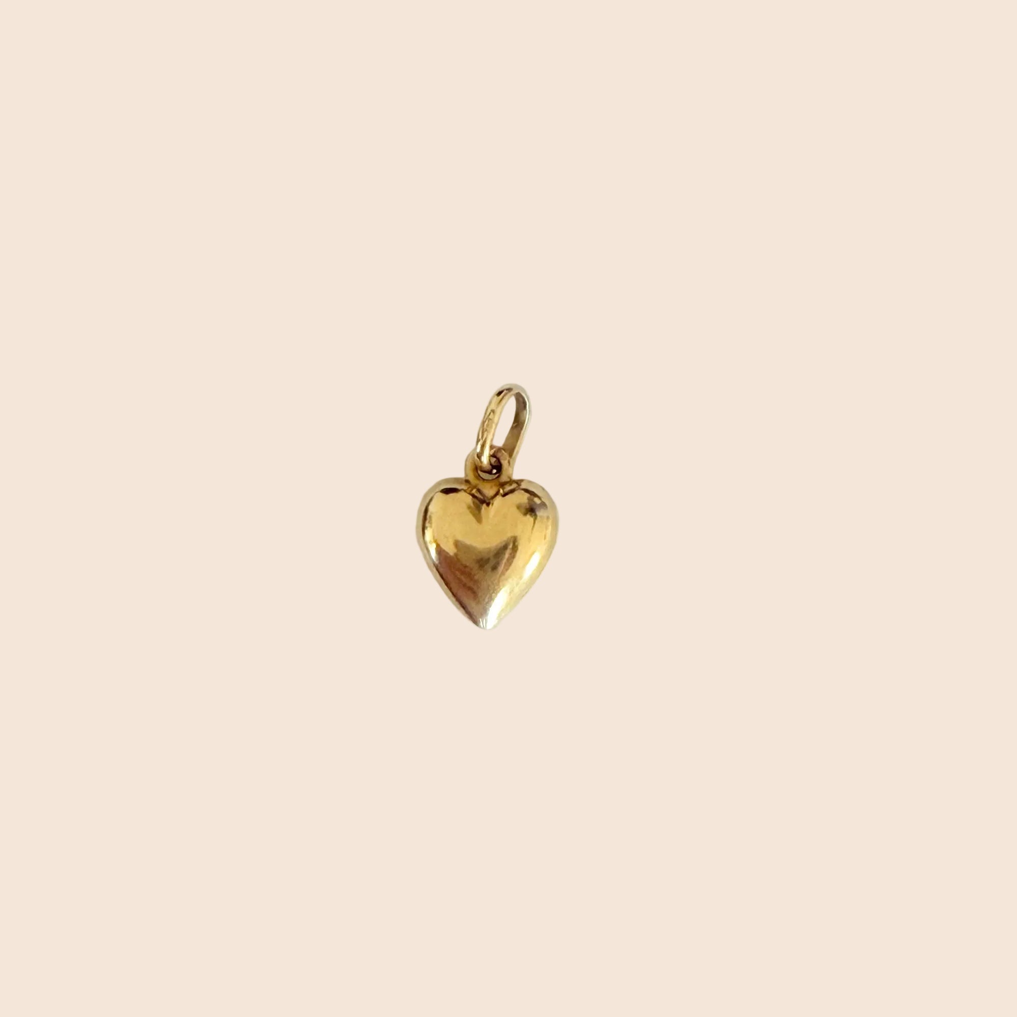 Pendentif coeur en or 18 carats ancien 