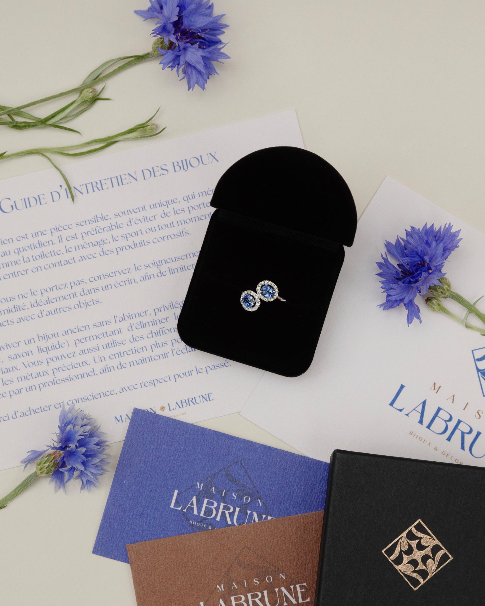 Bague n°71｜Toi &amp; Moi saphirs