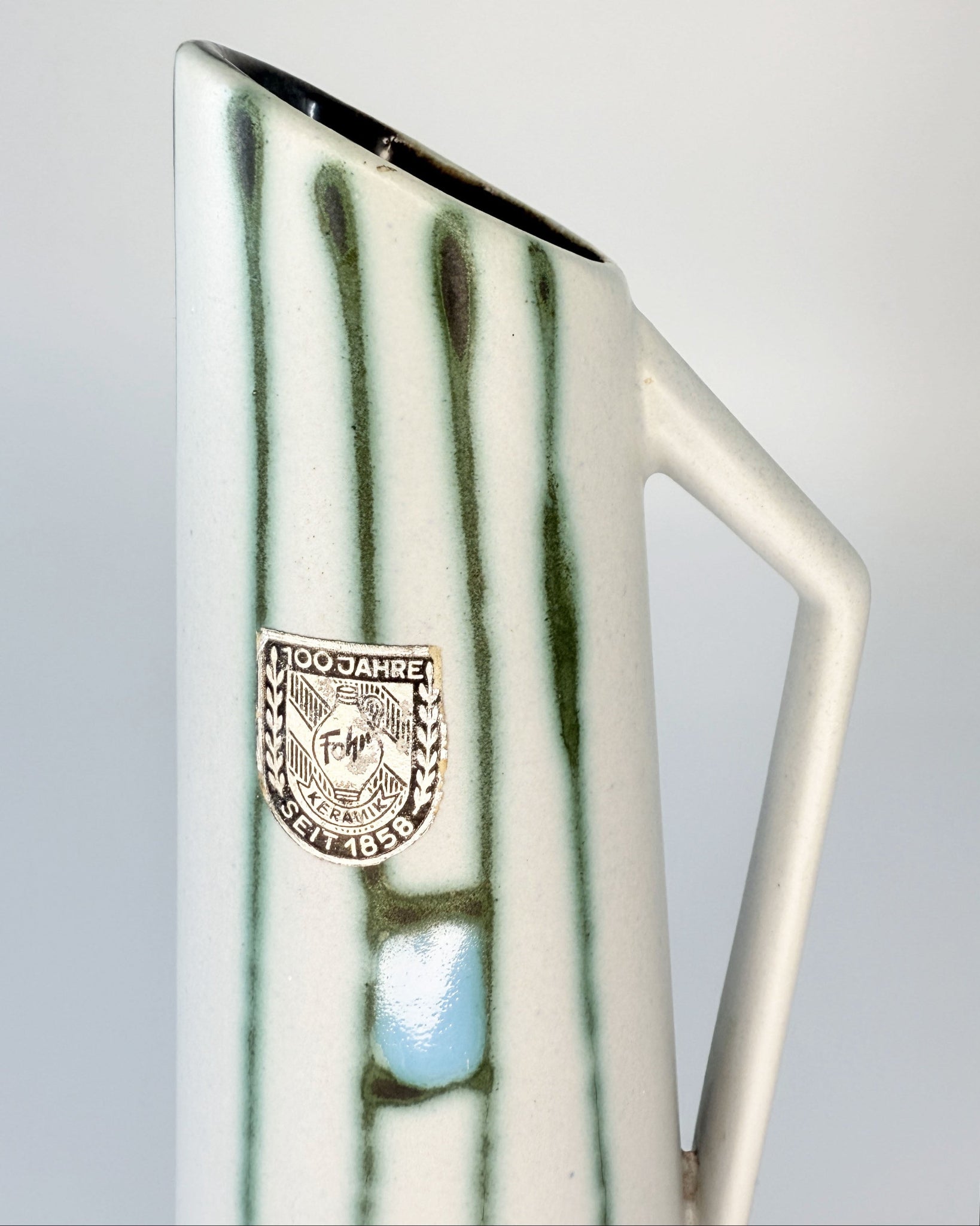 Vase vintage style Mondrian en ceramique 