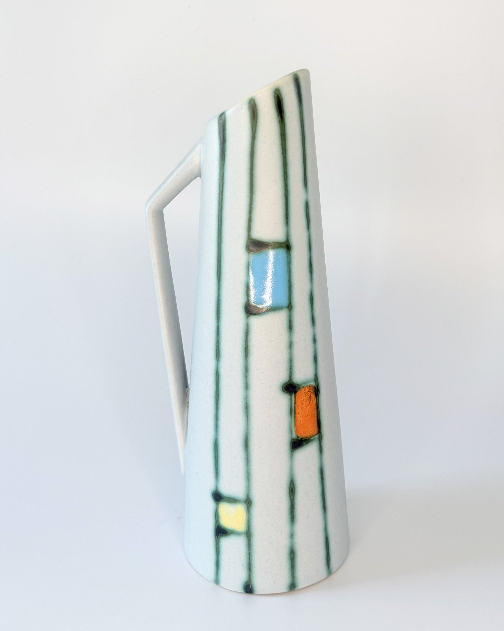 vase mondrian en ceramique vintage